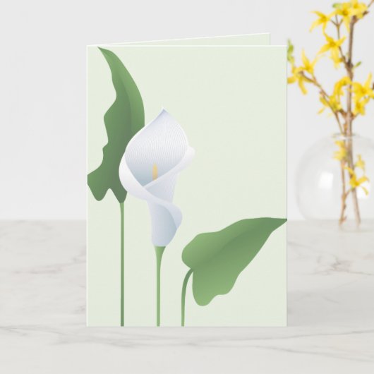 Calla Lily Wenskaart Kaart (Gele Bloem)