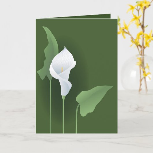 Calla Lily Wenskaart Kaart (Gele Bloem)