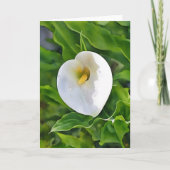 Calla Lily White Flower Garden Art Note Kaart (Voorkant)
