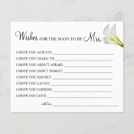 Calla Lily wil dat de snelle Mrs Card wordt Flyer