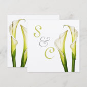 Calla lily's, trouw uitnodigingen (Voorkant / Achterkant)