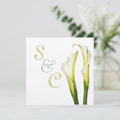 Calla lily's, trouw uitnodigingen (Staand voorkant)