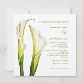 Calla lily's, trouw uitnodigingen (Achterkant)