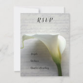 Calla lly op oude handschrift rsvp kaart (Voorkant)