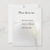 Calla lly op oude handschrift rsvp kaart (Achterkant)