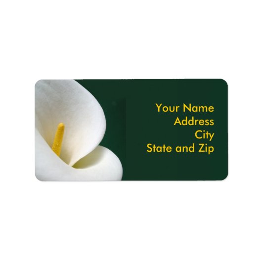 Calla op zwart etiket (Voorkant)