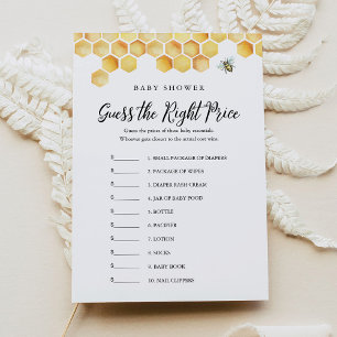 CALLA Raad de juiste prijs Baby shower Game Kaart
