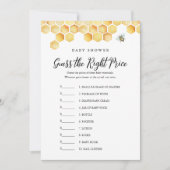 CALLA Raad de juiste prijs Baby shower Game Kaart (Voorkant)