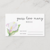 Calla - Raad hoeveel kusjes bruidsspel Informatiekaartje (Voorkant)
