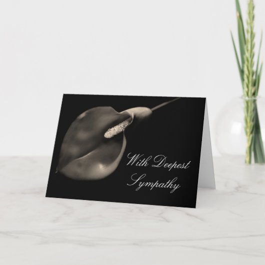 Calla Sympathy Card Kaart (Voorkant)