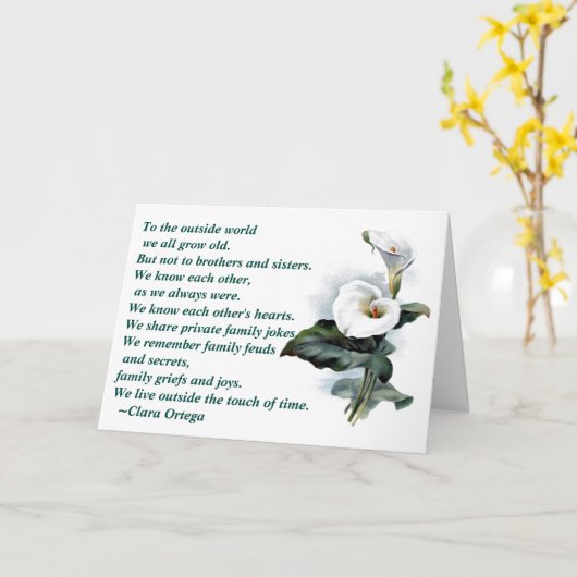 Calla van de broer/van de Zuster de Kaart van het (Gele Bloem)