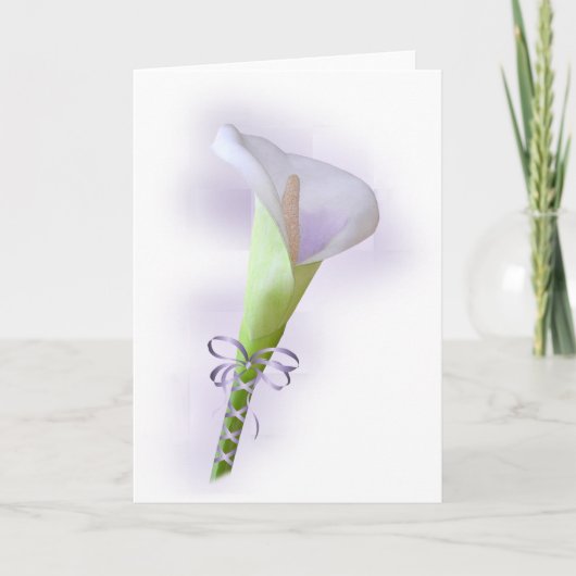 Calla van de pastelkleur de Paarse Kaart van de (Voorkant)