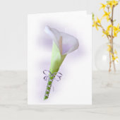 Calla van de pastelkleur de Paarse Kaart van de (Gele Bloem)