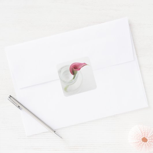 Calla Vierkante Sticker (Envelop)