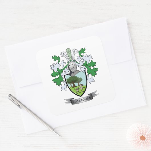 Callaghan-wapenstilstand Vierkante Sticker (Envelop)