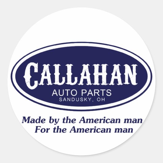 Callahan Auto Parts Logo Ronde Sticker (Voorkant)