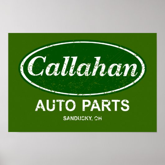 Callahan Auto Parts Poster - $ 19,95 (Voorkant)