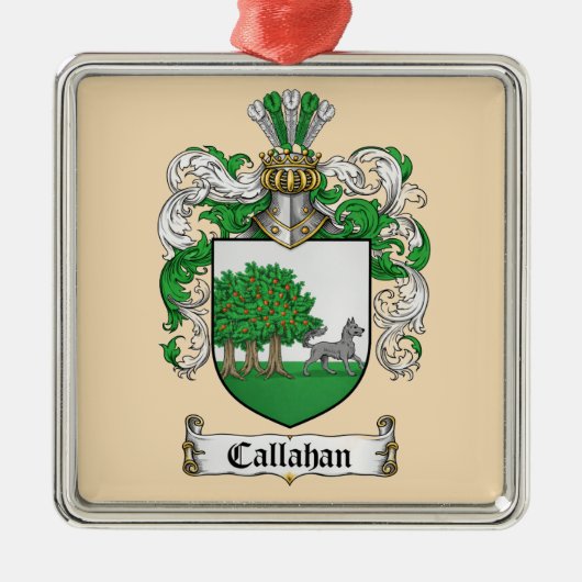 Callahan Coat of Arms Metal Ornament (Voorkant)