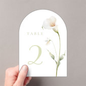 Callalelie witte achtergrond tafel 2 acryl uitnodigingen (Insitu (Draagbaar))