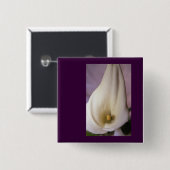 Callalily Vierkante Button 5,1 Cm (Voorkant /achterkant)