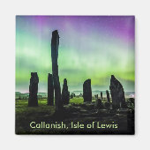 Callanish en Aurora vierkante koelkast magneet (Voorkant)