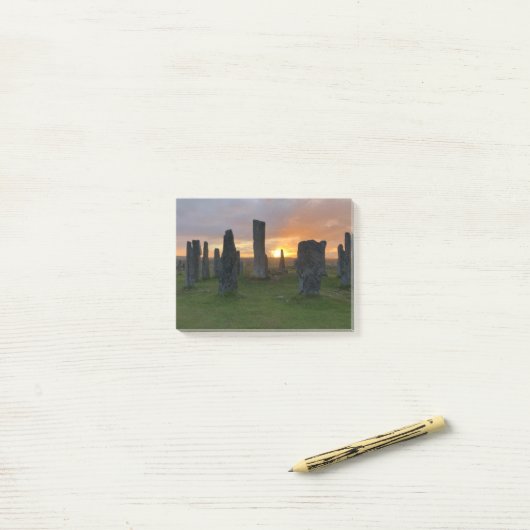 Callanish Standing Stones bij Sunrise - Schotland Post-it® Notes (Op bureau)
