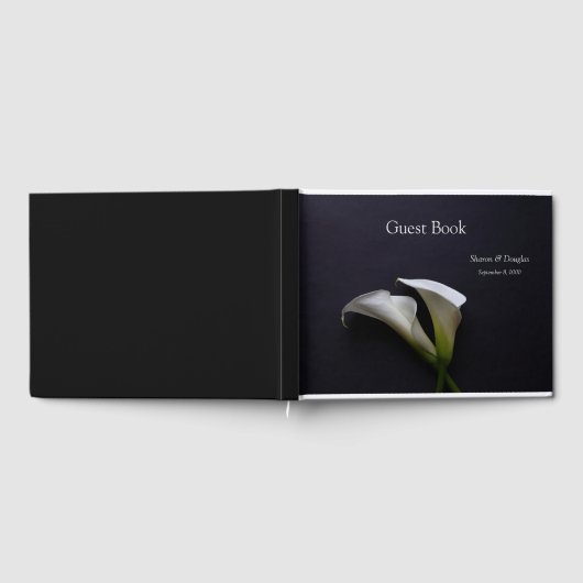 Calla's op een donkere achtergrond gastenboek (Volledig)