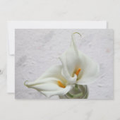 Calla's op getextureerde achtergronddouche kaart (Achterkant)