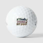 Callaway Grappige “Sla Terug” Golfbal Golfballen (Voorkant)