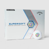Callaway Supersoft 12 pack golfballen stropdas-dye (Verpakking)