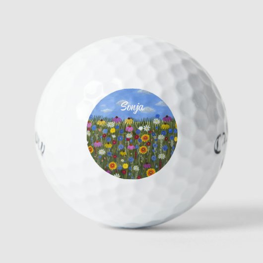 Callaway Supersoft Golfballen met Wilde Bloemen (Voorkant)
