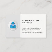 Callcenter | Zakelijke Man Headset Logo Afsprakenkaartje (Voorkant)