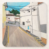 Calle Cabanilles Painting by Alfred Fox Kartonnen Onderzetters (Voorkant)