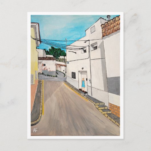 Calle Cabanilles schilderij van Alfred Fox Briefkaart (Voorkant)