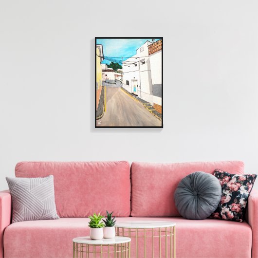 Calle Cabanilles schilderij van Alfred Fox Canvas Afdruk (Insitu (Woonkamer))