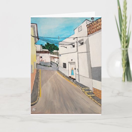 Calle Cabanilles schilderij van Alfred Fox Kaart (Voorkant)