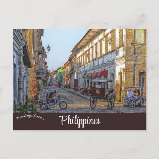 Calle Crisologo Vigan Filipijnen Briefkaart (Voorkant)