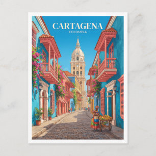 Calle de la Iglesia, Centro Histórico Cartagena Briefkaart