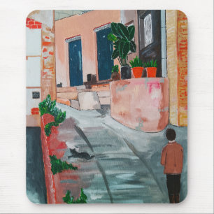 Calle Del San Miguel Schilderij van Alfred Fox Muismat
