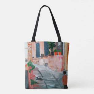 Calle Del San Miguel Schilderij van Alfred Fox Tote Bag