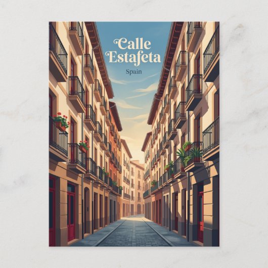 Calle Estafeta Spanje Briefkaart (Voorkant)