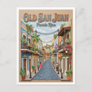 Calle San Sebastián San Juan Puerto Rico Briefkaart