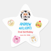 Called Farm Party Animals Ready to Play Balls Ster Sticker (Voorkant)