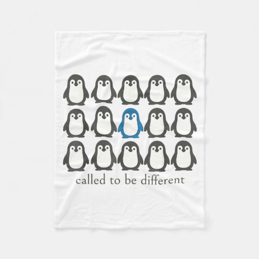 Called To Be Different Christian Penguin Faith Ins Fleece Deken (Voorkant)