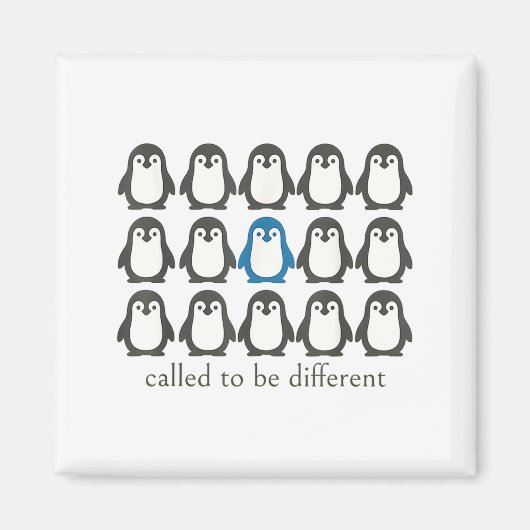 Called To Be Different Christian Penguin Faith Ins Magneet (Voorkant)