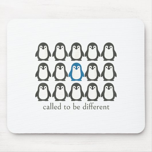 Called To Be Different Christian Penguin Faith Ins Muismat (Voorkant)