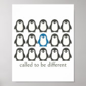 Called To Be Different Christian Penguin Faith Ins Poster (Voorkant)