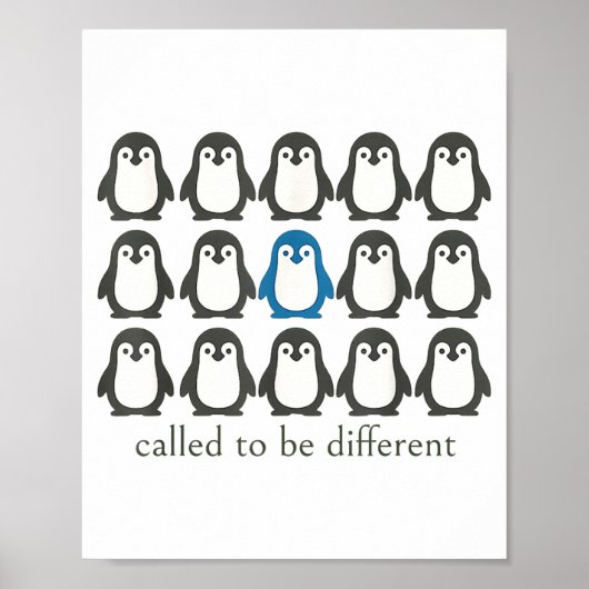 Called To Be Different Christian Penguin Faith Ins Poster (Voorkant)