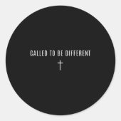 Called To Be Different - Minimalist Christian Ronde Sticker (Voorkant)