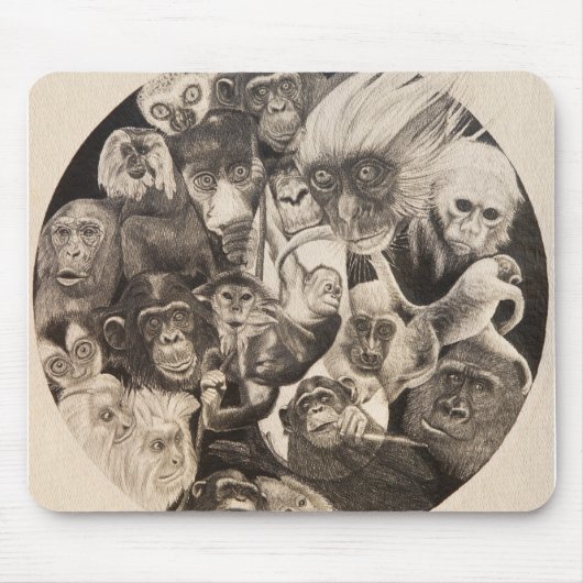 Calley Monkey Mandala Muismat (Voorkant)